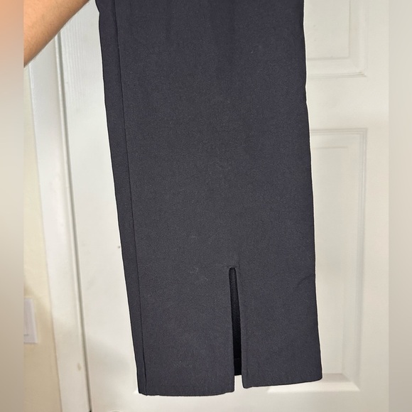 Athleta Wander Slim Straight Crop Black Slit Hem Pants Size 2 - Picture 5 of 7